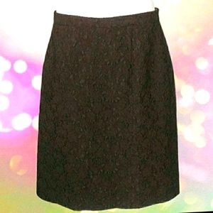 New MOSCHINO Brown Floral Textured Pencil Skirt